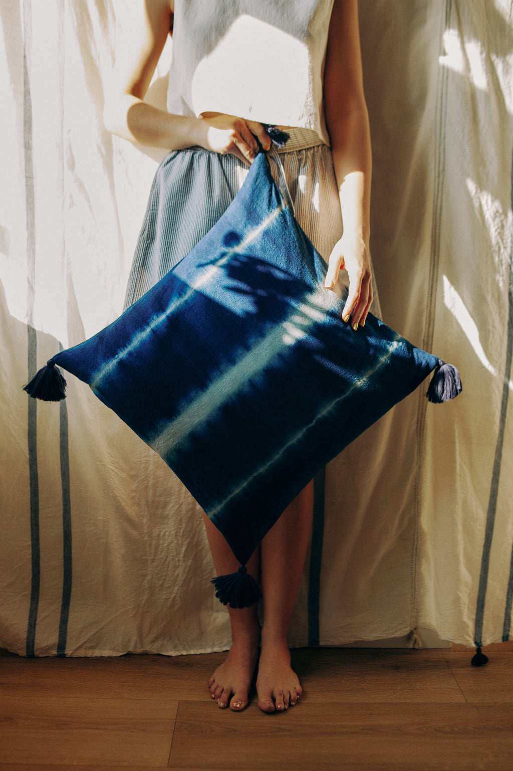 Poszewka na poduszkę tie dye Indigo