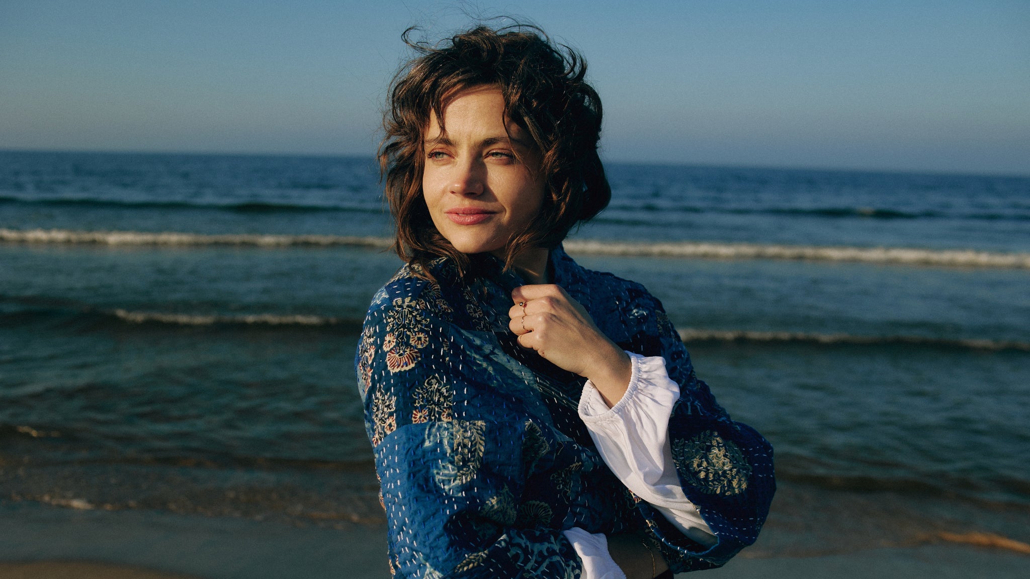 Kimono Patchwork długie blue