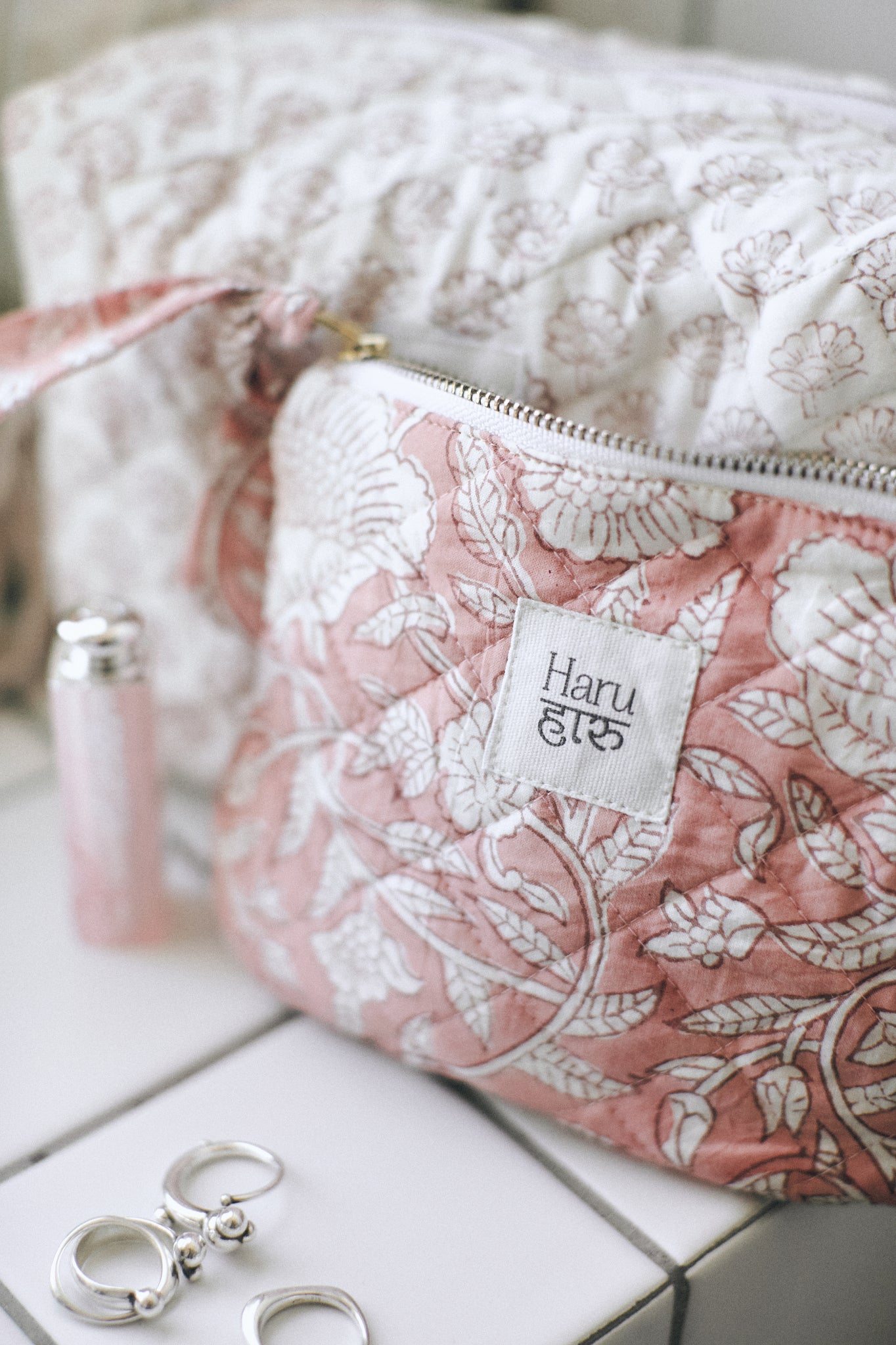 Kosmetyczka Silver Pink mała