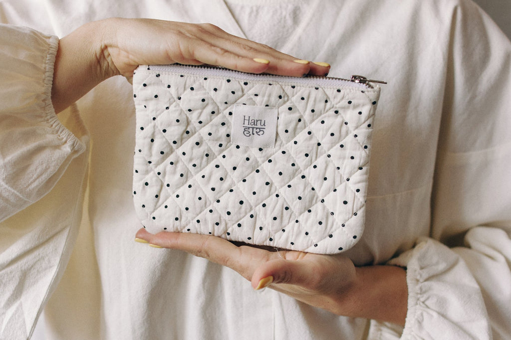 Kosmetyczka Cream Dots mała