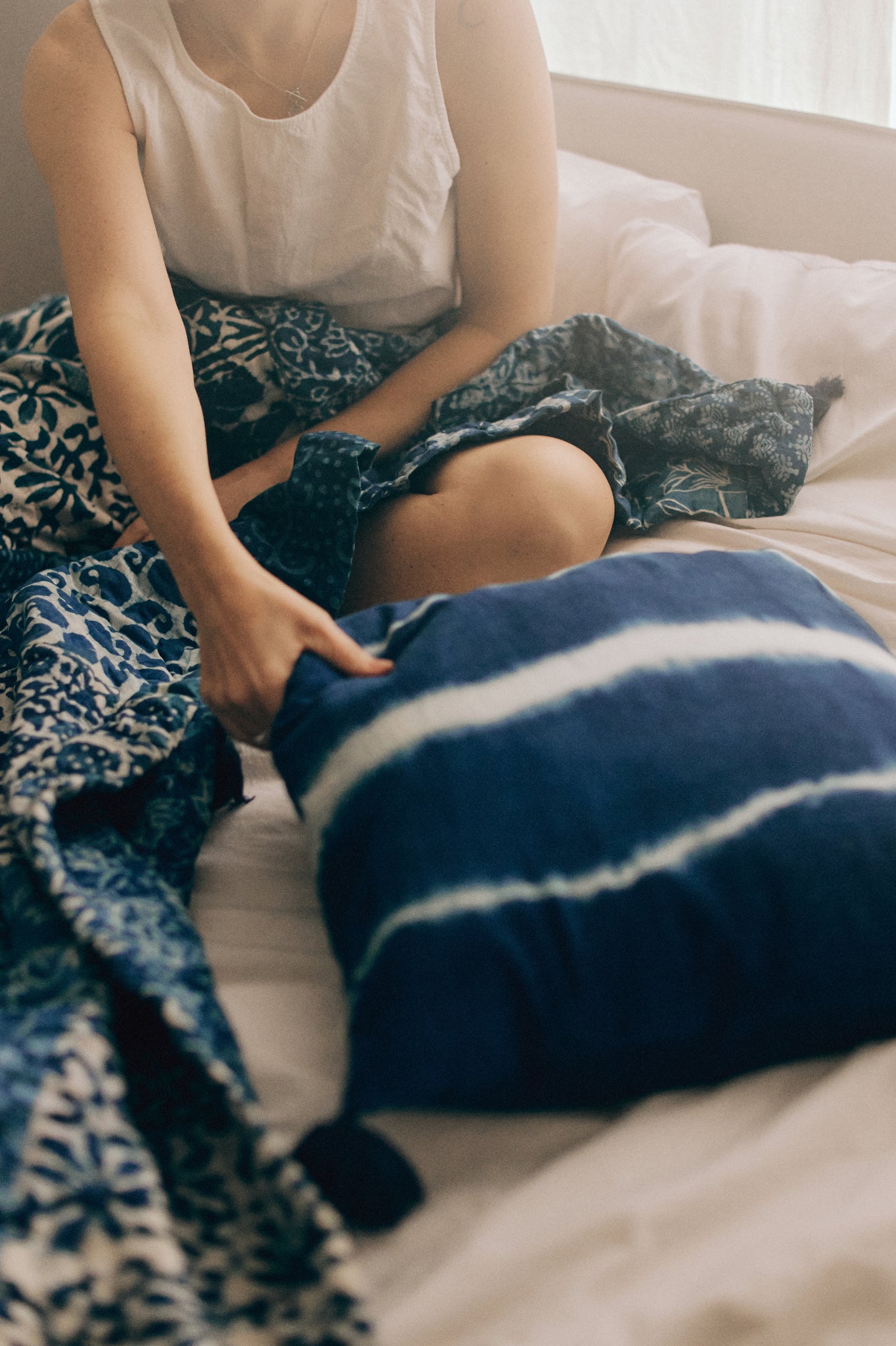 Poszewka na poduszkę tie dye Indigo