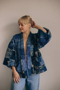 Kimono Patchwork krótkie blue