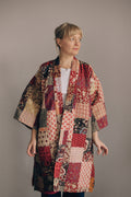 Kimono Patchwork długie red