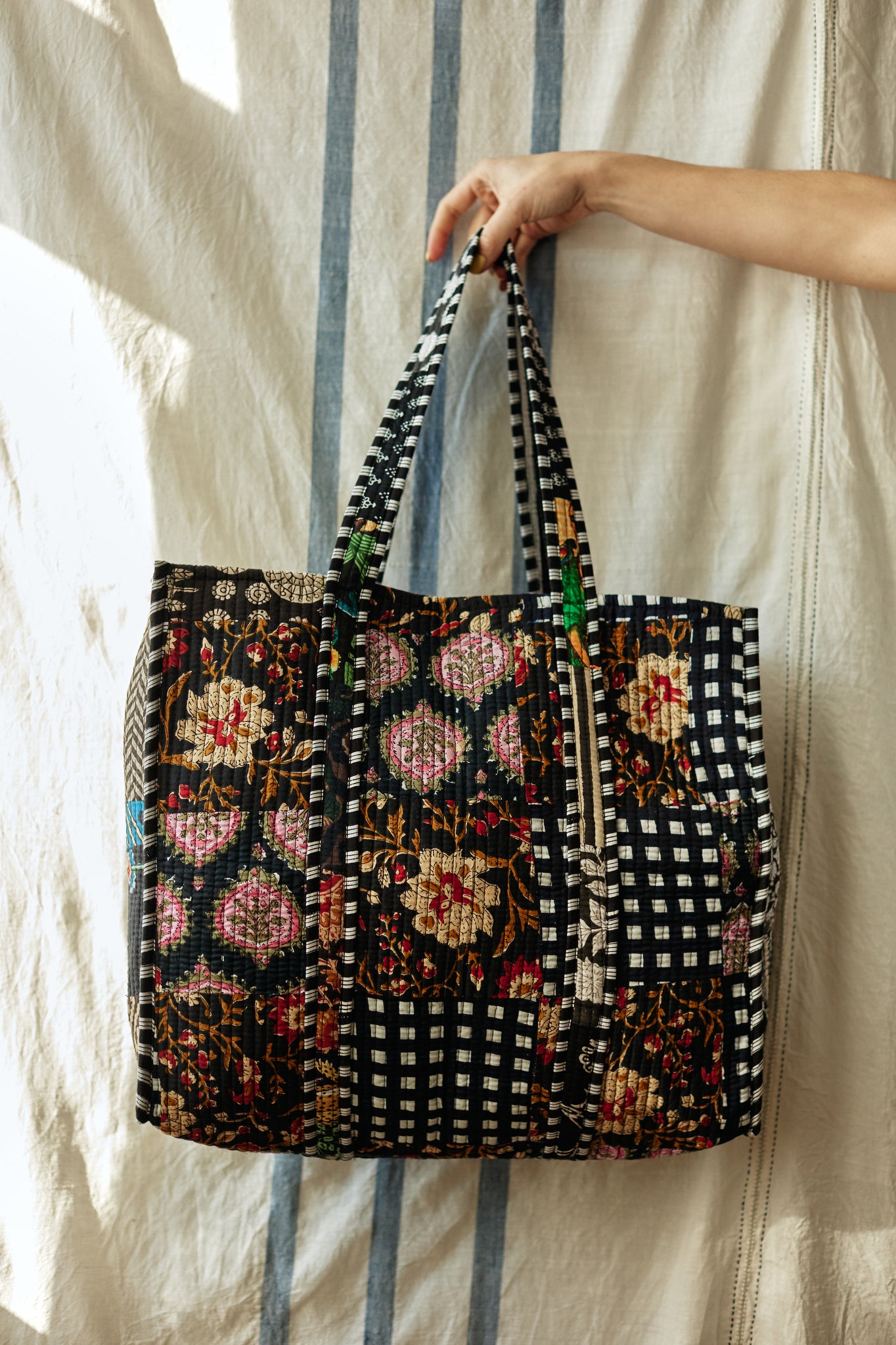 Tote Bag Patchwork Black