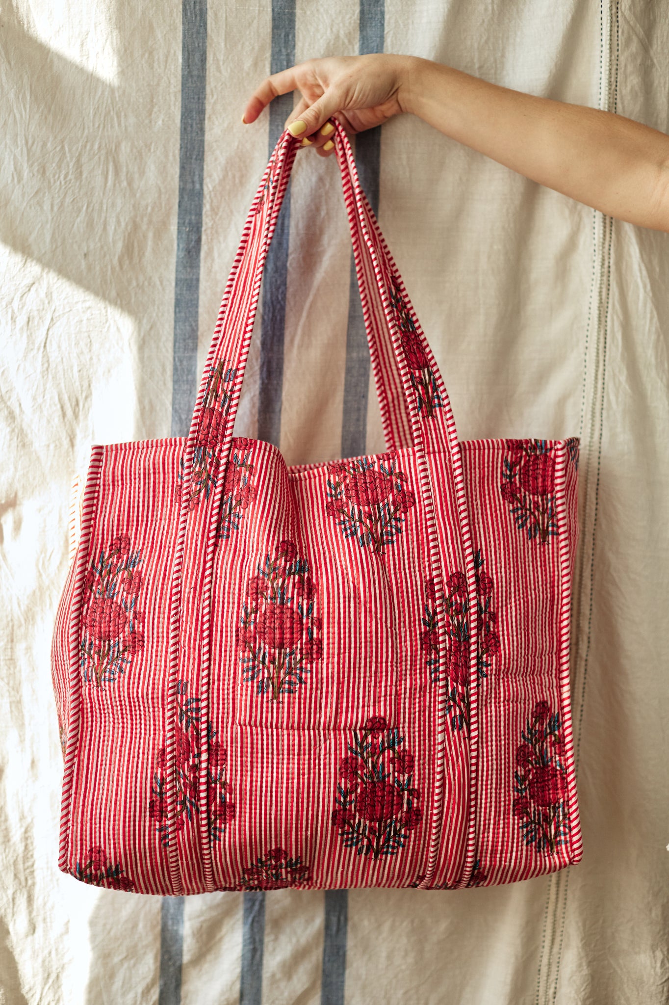 Tote Bag Red Stripes