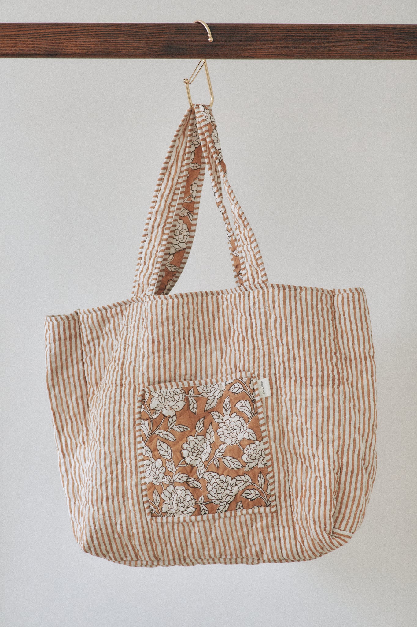 Tote Bag Mokka Flowers
