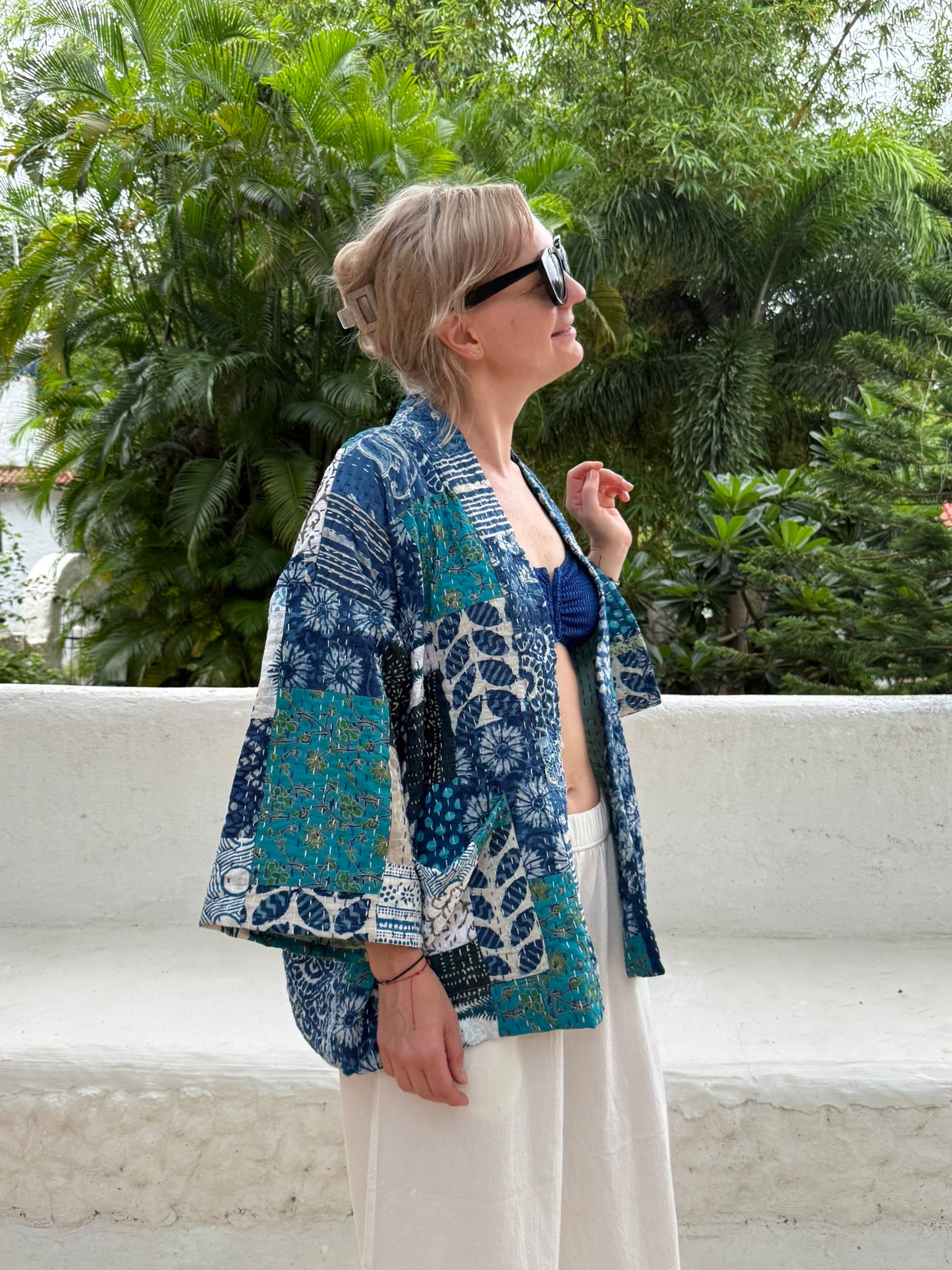 Kimono Patchwork krótkie MEDITERRAEAN